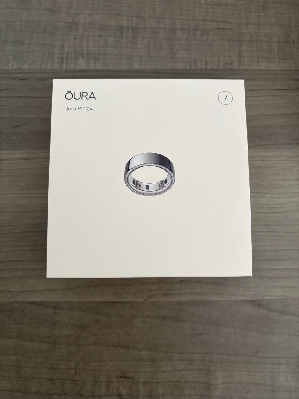 Oura Ring 4, Silver, Size 7